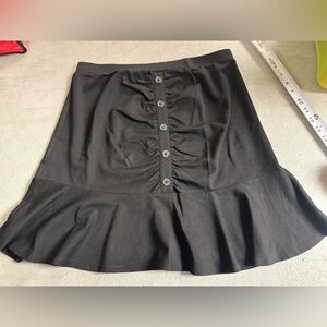 Cato Black Mini Skirt with Button Detail